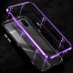 Upgraded Version Magnetic Adsorption Metal Clear Glass Protective Case for iPhone X