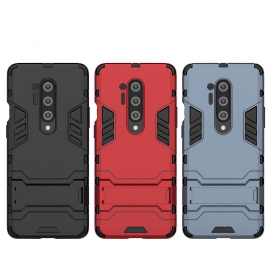 For OnePlus 8 Pro Shockproof with Stand Holder PC Protective Case Back Cover