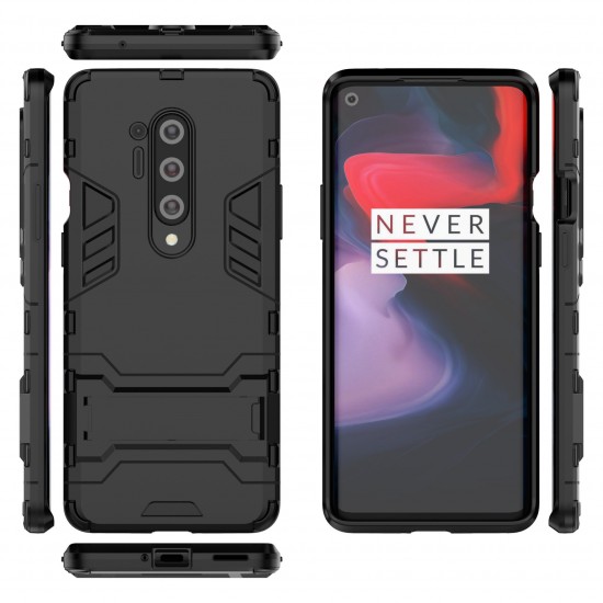 For OnePlus 8 Pro Shockproof with Stand Holder PC Protective Case Back Cover