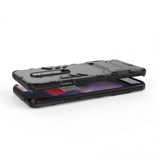 For OnePlus 8 Pro Shockproof with Stand Holder PC Protective Case Back Cover