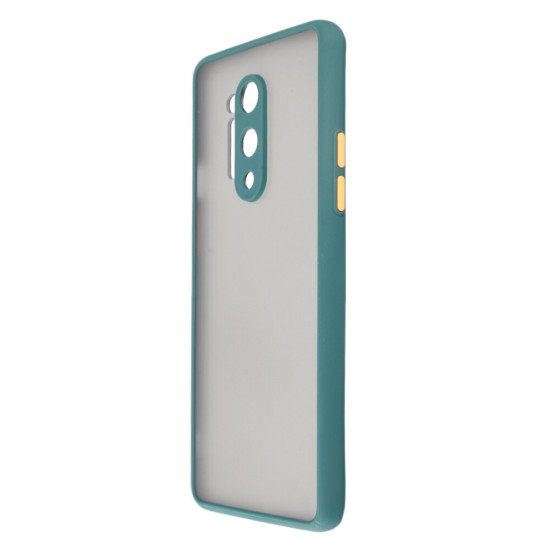 For OnePlus 8 Pro Shockproof Anti-fingerprint Matte Translucent Hard PC&Soft TPU Edge Protective Case