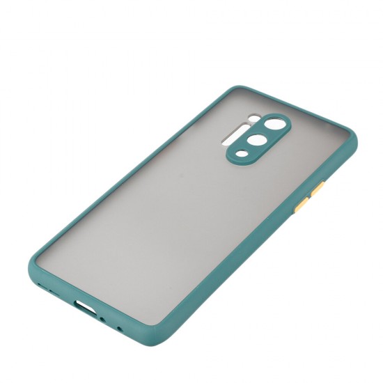 For OnePlus 8 Pro Shockproof Anti-fingerprint Matte Translucent Hard PC&Soft TPU Edge Protective Case