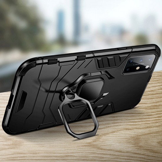 For OnePlus 8T Case Shockproof with 360 Rotation Magnetic Finger Ring Holder Stand PC Protective Case