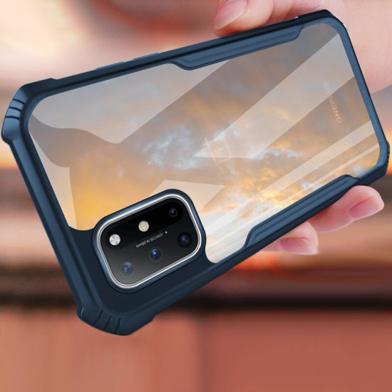 For OnePlus 8T Case with Bumpers Shockproof Anti-Fingerprint Transparent Acrylic Protective Case