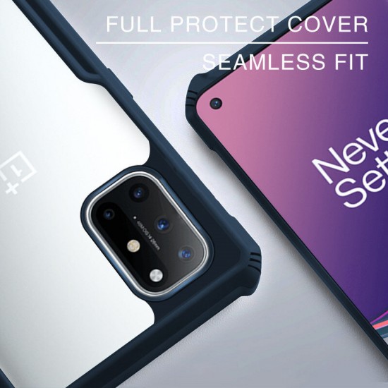 For OnePlus 8T Case with Bumpers Shockproof Anti-Fingerprint Transparent Acrylic Protective Case