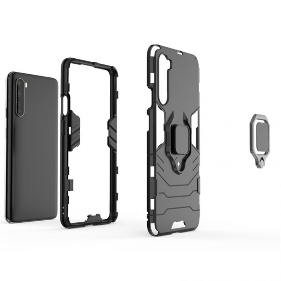 For OnePlus Nord Shockproof Magnetic with 360 Rotation Finger Ring Holder Stand PC Protective Case