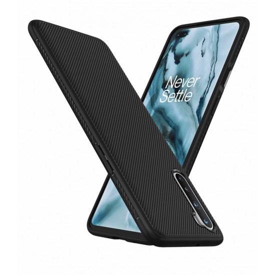 For OnePlus Nord Case Carbon Fiber Texture Slim Soft Silicone Shockproof Protective Case Back Cover