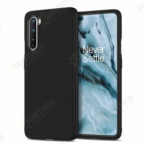 For OnePlus Nord Case Carbon Fiber Texture Slim Soft Silicone Shockproof Protective Case Back Cover