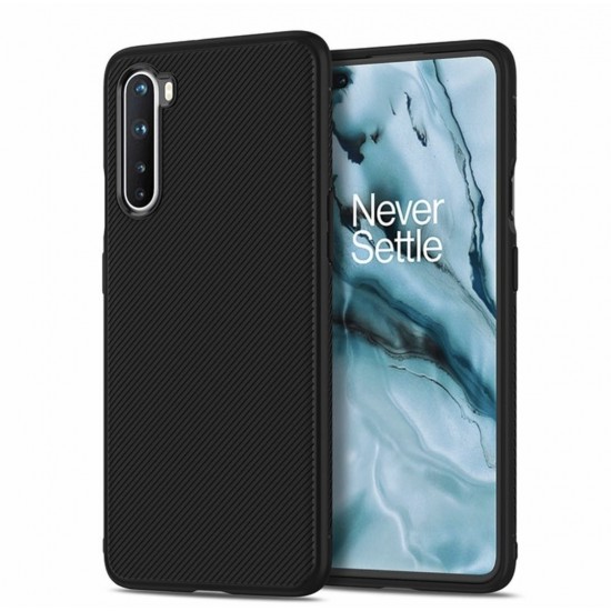 For OnePlus Nord Case Carbon Fiber Texture Slim Soft Silicone Shockproof Protective Case Back Cover