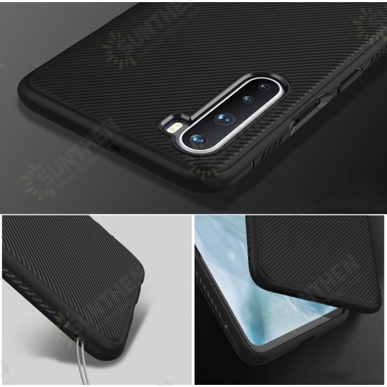 For OnePlus Nord Case Carbon Fiber Texture Slim Soft Silicone Shockproof Protective Case Back Cover