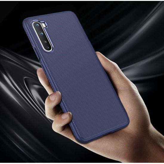 For OnePlus Nord Case Carbon Fiber Texture Slim Soft Silicone Shockproof Protective Case Back Cover