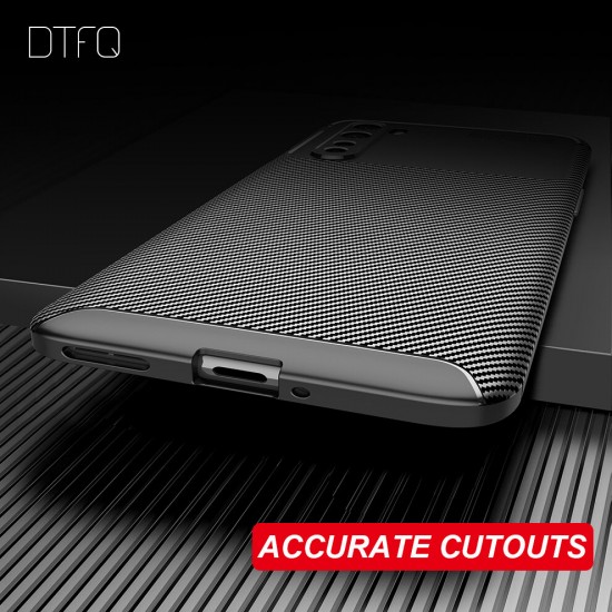 For OnePlus Nord Case Luxury Carbon Fiber Pattern with Lens Protector Shockproof Silicone Protective Case