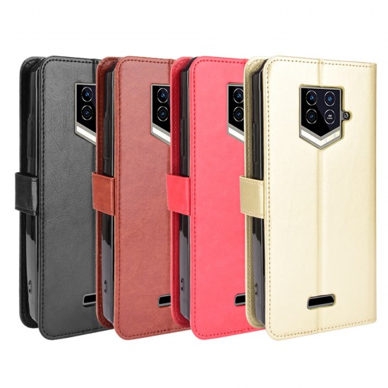 For WP15 Case Magnetic Flip with Multiple Card Slot Wallet Folding Stand PU Leather Shockproof Full Cover Protective Case