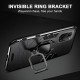 For POCO F3 Global Version Case Shockproof Magnetic with 360° Rotation Finger Ring Holder Stand PC Protective Case