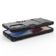 For POCO F3 Global Version Case with Bracket Shockproof PC Protective Case Back Cover