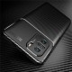For POCO F3 Global Version Case Luxury Carbon Fiber Pattern with Lens Protector Shockproof Silicone Protective Case Non-Original