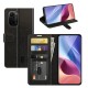 For POCO F3 Global Version Case Magnetic Flip with Multiple Card Slot Foldable Stand PU Leather Shockproof Full Cover Protective Case