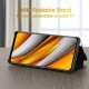 For POCO F3 Global Version Case Magnetic Foldable Flip Smart Sleep Window View Stand PU Leather Protective Case