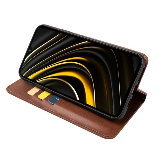 For POCO M3 Case Magnetic Flip with Multi Card Slots Wallet Stand PU Leather Full Body Cover Protective Cover