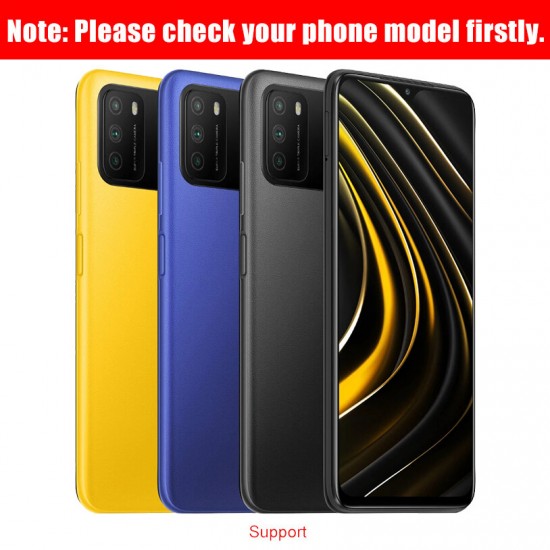 For POCO M3 Case with Ring Holder Lens Protector Soft Liquid Silicone Rubber Protective Case