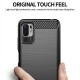 For POCO M3 Pro 5G NFC Global Version/ Xiaomi Redmi Note 10 5G Case Carbon Fiber Texture Shockproof TPU Protective Case Back Cover Non-Original