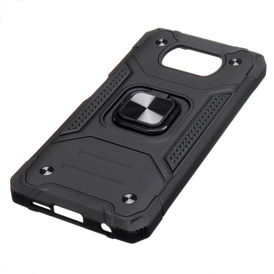 For POCO X3 NFC/ POCO X3 PRO Case Magnetic with Ring Holder Stand Shockproof PC + TPU Protective Case Back Cover