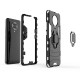 For Poco F2 Pro Case Shockproof Anti-fingerprint with 360° Rotation Magnetic Ring Bracket PC Protective Case Non-original