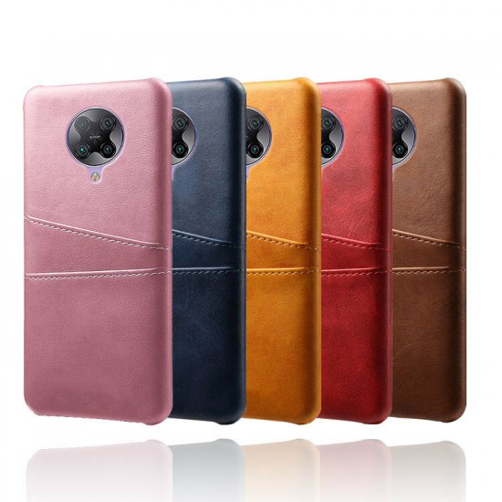 For Poco F2 Pro Case Luxury with Double Card Slots Bumpers Shockproof PU Leather + PC Protective Case Non-original