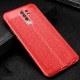 For Redmi 9 Case Business Litchi Texture Shockproof PU Leather with Lens Protector Protective Case Non-original