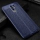 For Redmi 9 Case Business Litchi Texture Shockproof PU Leather with Lens Protector Protective Case Non-original