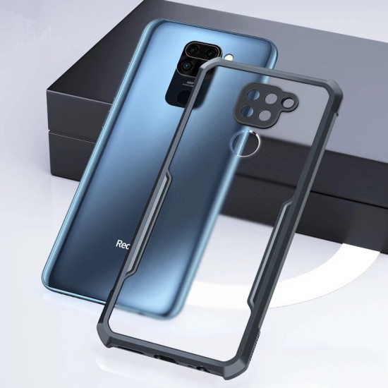 For Redmi Note 9 / Redmi 10X 4G Case with Bumpers Shockproof Anti-Fingerprint Transparent Acrylic Protective Case Non-original