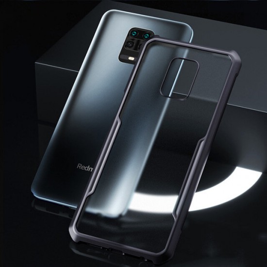 For Redmi Note 9 / Redmi 10X 4G Case with Bumpers Shockproof Anti-Fingerprint Transparent Acrylic Protective Case Non-original