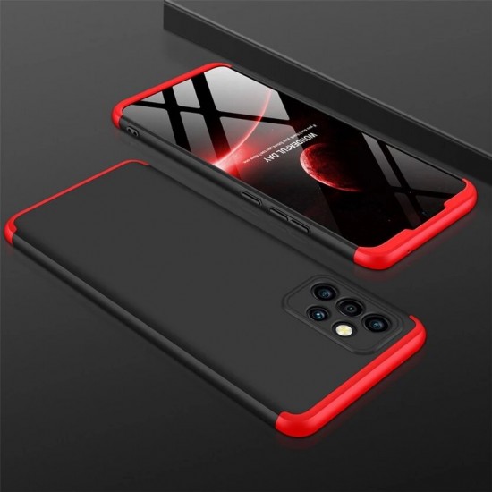 For Samsung Galaxy A52 Case 3 in 1 Detachable Double Dip with Lens Protect Anti-Fingerprint Shockproof PC Protective Case