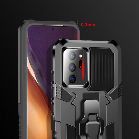 For Samsung Galaxy Note 20 Ultra / Galaxy Note 20 Case Dual-Layer Rugged Magnetic with Belt Clip Stand Non-Slip Anti-Fingerprint Shockproof Protective Case