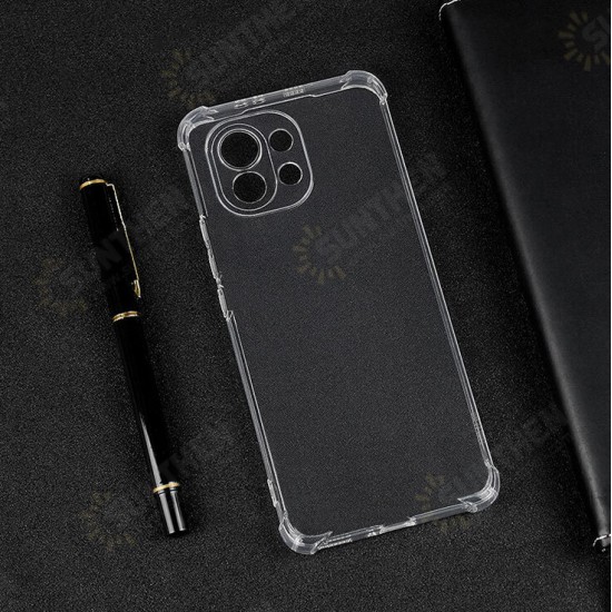 For Xiaomi Mi 11 Protective Case with Air Bag Shockproof Transparent Non-Yellow Soft TPU Back Cover Non-Original