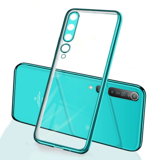 For Xiaomi Mi10 Mi 10 Case 2 in 1 Plating Lens Protect Ultra-Thin Anti-Fingerprint Shockproof Transparent Soft TPU Protective Case Non-original