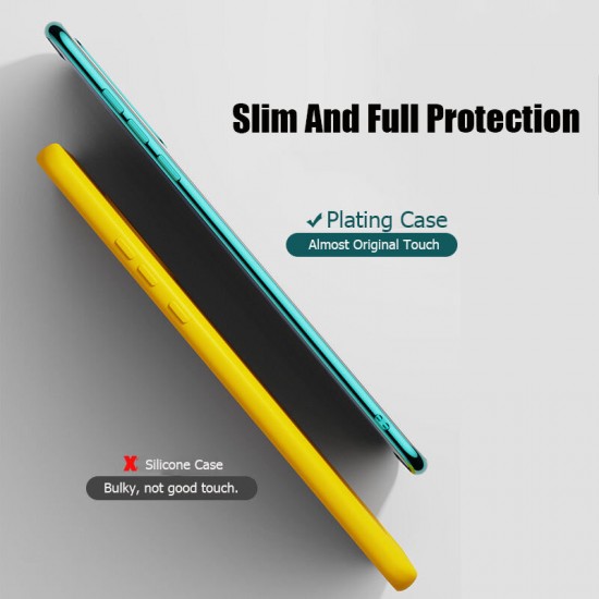 For Xiaomi Mi10 Mi 10 Case 2 in 1 Plating Lens Protect Ultra-Thin Anti-Fingerprint Shockproof Transparent Soft TPU Protective Case Non-original