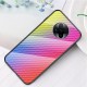 For Xiaomi Poco F2 Pro / Xiaomi Redmi K30 Pro Case Carbon Fiber Pattern Gradient Color Tempered Glass Shockproof Scratch Resistant Protective Case Non-original