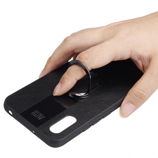 For Xiaomi Redmi 9 Case 360 Degree Adjustable Magnetic Shockproof with Finger Ring Holder Stand PU Leather Protective Case Non-original