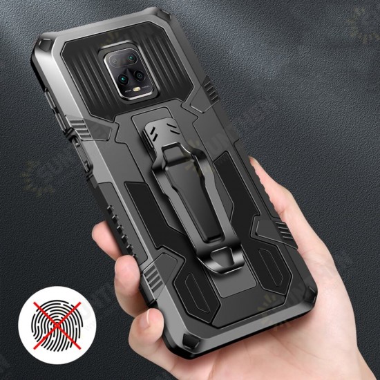 For Xiaomi Redmi 9 Case Dual-Layer Rugged Magnetic with Belt Clip Stand Non-Slip Anti-Fingerprint Shockproof Protective Case Non-Original