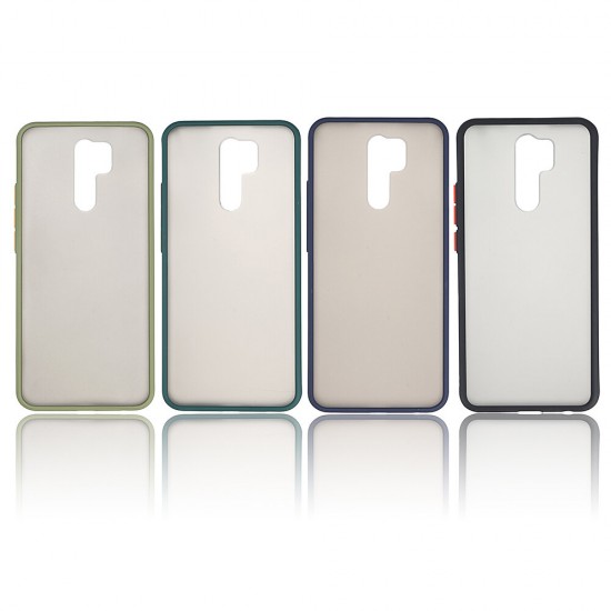 For Xiaomi Redmi 9 Case Matte Translucent Anti-Scratch Anti-Fingerprint Soft TPU + Hard PC Protective Case Non-original