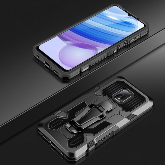 For Xiaomi Redmi 9A Case Dual-Layer Rugged Magnetic with Belt Clip Stand Non-Slip Anti-Fingerprint Shockproof Protective Case Non-Original