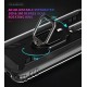 For Xiaomi Redmi K30 Case Carbon Fiber Pattern Shockproof Anti-fingerprint with 360° Rotation Magnetic Ring Bracket PC Protective Case Non-original