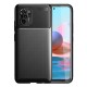 For Xiaomi Redmi Note 10 / Redmi Note 10S Case Luxury Carbon Fiber Pattern with Lens Protector Shockproof Silicone Protective Case Non-Original