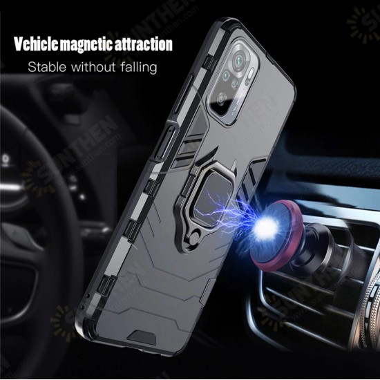 For Xiaomi Redmi Note 10 / Xiaomi Redmi Note 10S Case Shockproof Magnetic with 360 Rotation Finger Ring Holder Stand PC Protective Case Non-Original