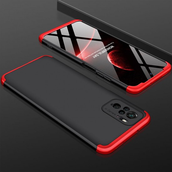 For Xiaomi Redmi Note 10 /Redmi Note 10S Case 3 in 1 Detachable Double Dip with Lens Protect Anti-Fingerprint Shockproof PC Protective Case Non-Original