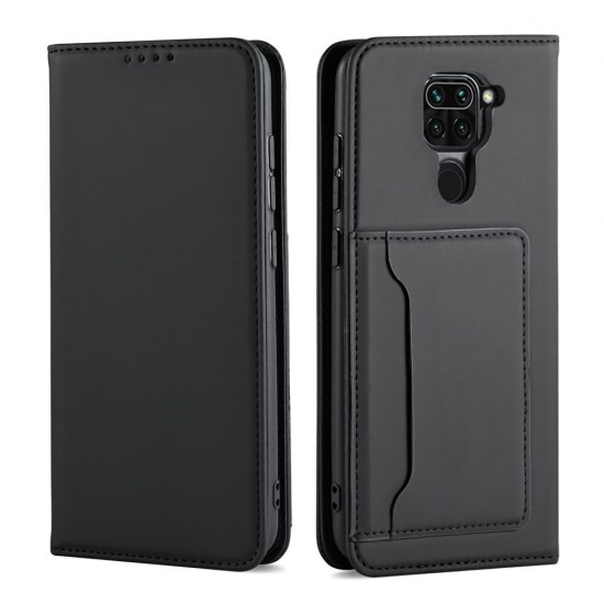 For Xiaomi Redmi Note 9 / Redmi 10X 4G Case Business Flip Magnetic with Multi-Card Slots Wallet Shockproof PU Leather Protective Case Non-Original