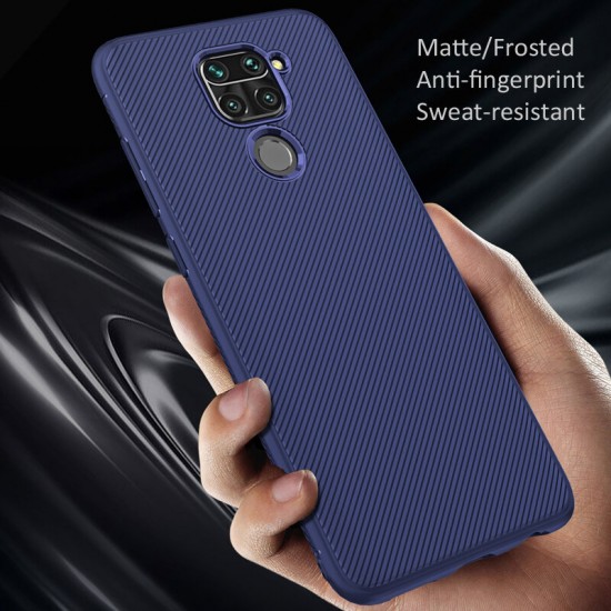 For Xiaomi Redmi Note 9 / Redmi 10X 4G Case Carbon Fiber Texture Slim Soft Silicone Shockproof Protective Case Back Cover Non-original