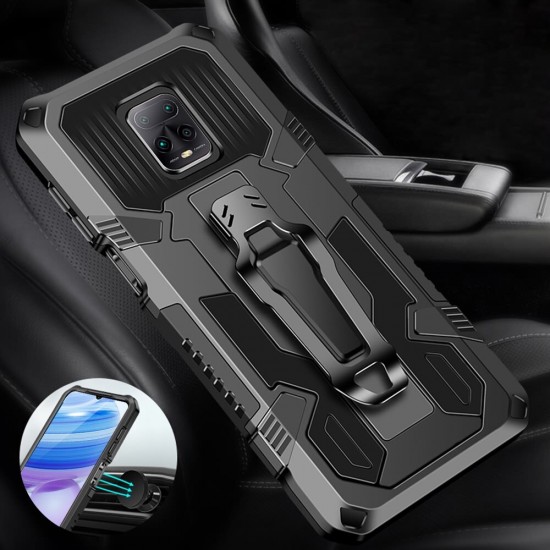 For Xiaomi Redmi Note 9S / Redmi Note 9 Pro Case Dual-Layer Rugged Magnetic with Belt Clip Stand Non-Slip Anti-Fingerprint Shockproof Protective Case Non-Original