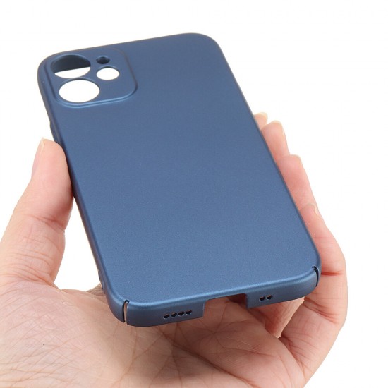 For iPhone 12 Case Silky Smooth Micro-Matte Anti-Fingerprint Ultra-Thin with Lens Protector PC Protective Case